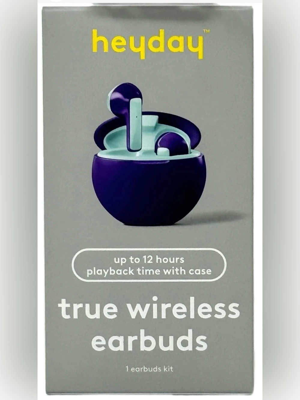 Heyday True Wireless Earbuds W/Rechargeable Case Micro USB Charging Cable - DUSK